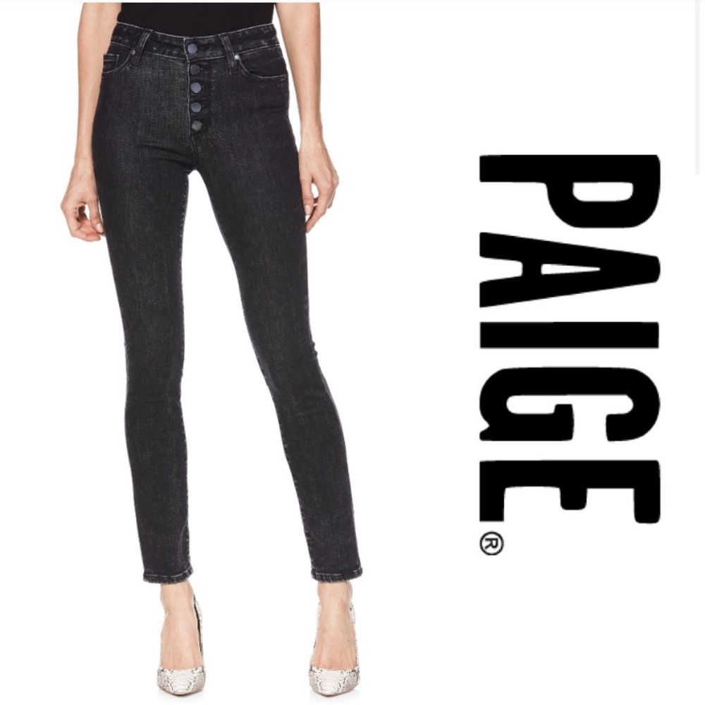 Size 25 Paige black button up jeans